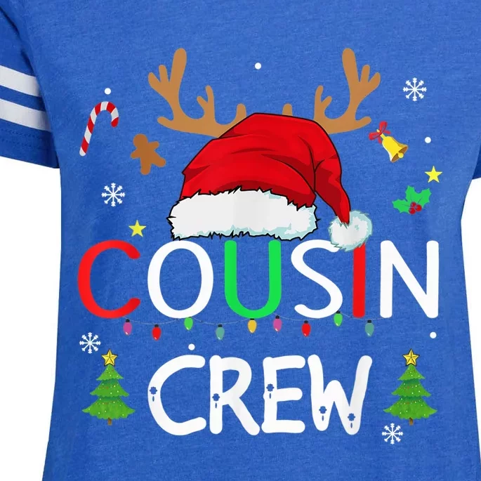 Cousin crew Christmas family Xmas Naughty matching pajamas Enza Ladies Jersey Football T-Shirt