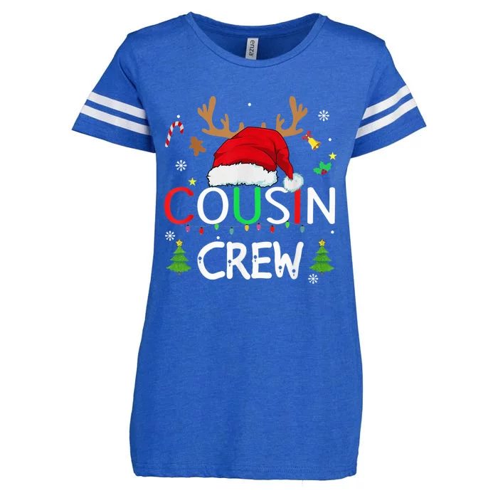 Cousin crew Christmas family Xmas Naughty matching pajamas Enza Ladies Jersey Football T-Shirt