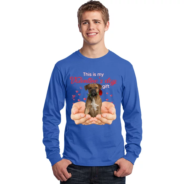 Cute Cane Corso This Is My Valentine's Day Pajama Meaningful Gift Long Sleeve Shirt