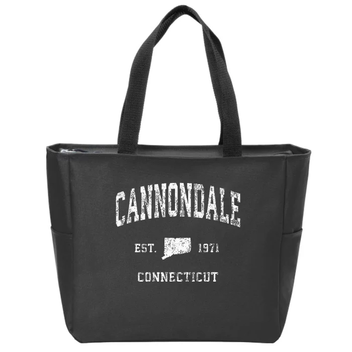 Cannondale Connecticut Ct Vintage Athletic Sports Design Zip Tote Bag