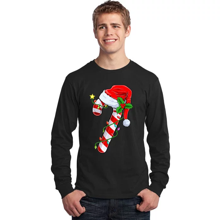 candy cane crew christmas lights family matching xmas Tall Long Sleeve T-Shirt