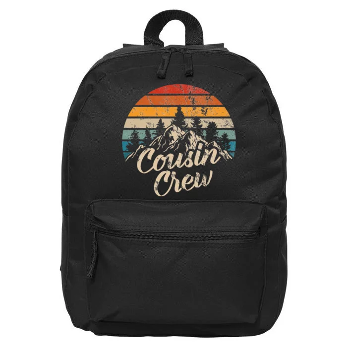 Cousin Crew Camping Outdoor Sunset Summer 16 in Basic Backpack