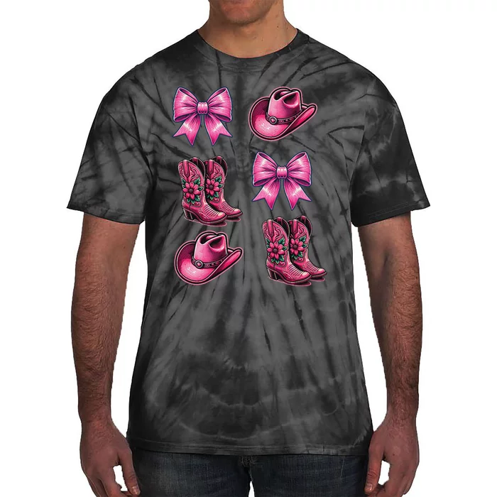 Coquette Cowgirl Tie-Dye T-Shirt