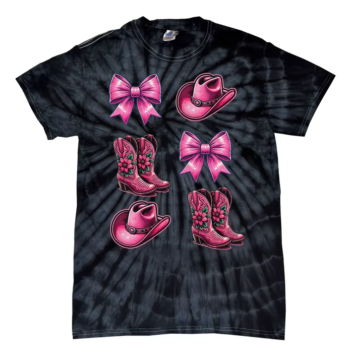 Coquette Cowgirl Tie-Dye T-Shirt