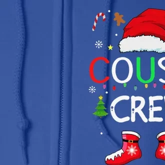 Cousin Crew Christmas Family Squad Naughty Matching Santa Full Zip Hoodie