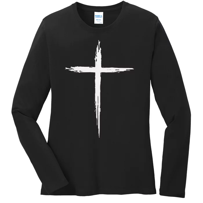 Christian Cross Christians Jesus Christ Cross Ladies Long Sleeve Shirt