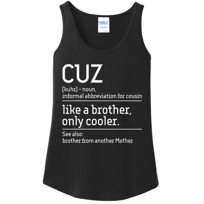 Cuz Cousin Cousins Matching Family Member Childhood Ladies Essential Tank