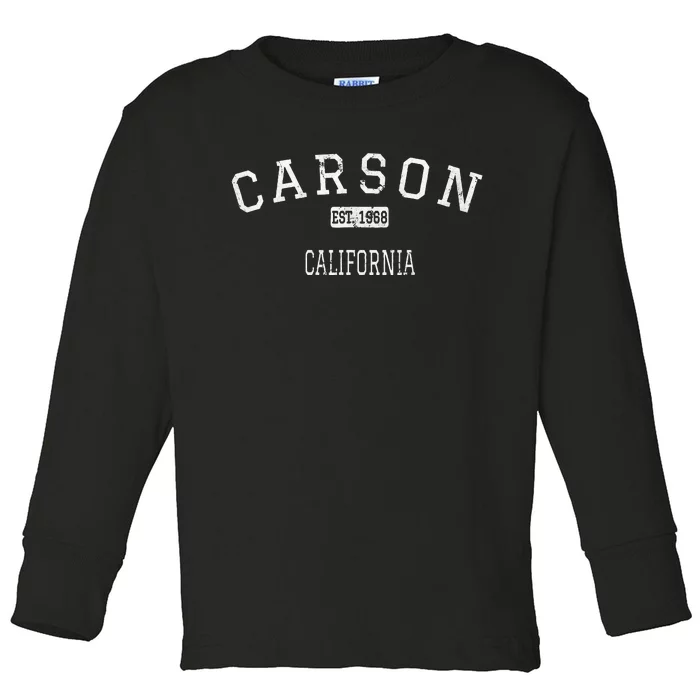 Carson California Ca Vintage Toddler Long Sleeve Shirt