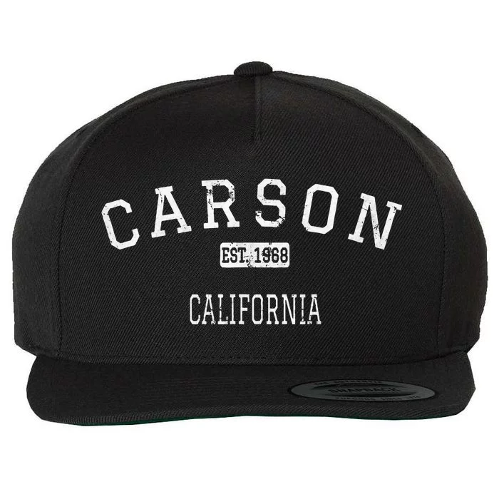 Carson California Ca Vintage Wool Snapback Cap