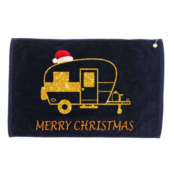 Cute Camper Christmas And Camper Funny Gift Grommeted Golf Towel