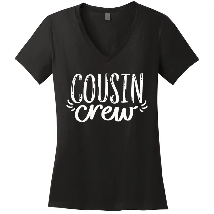 Christmas Cousin Crew Family Funny Gift Women's V-Neck T-Shirt