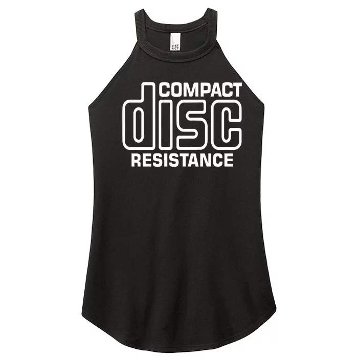 Cd Collectors Compact Disc Resistance Women’s Perfect Tri Rocker Tank