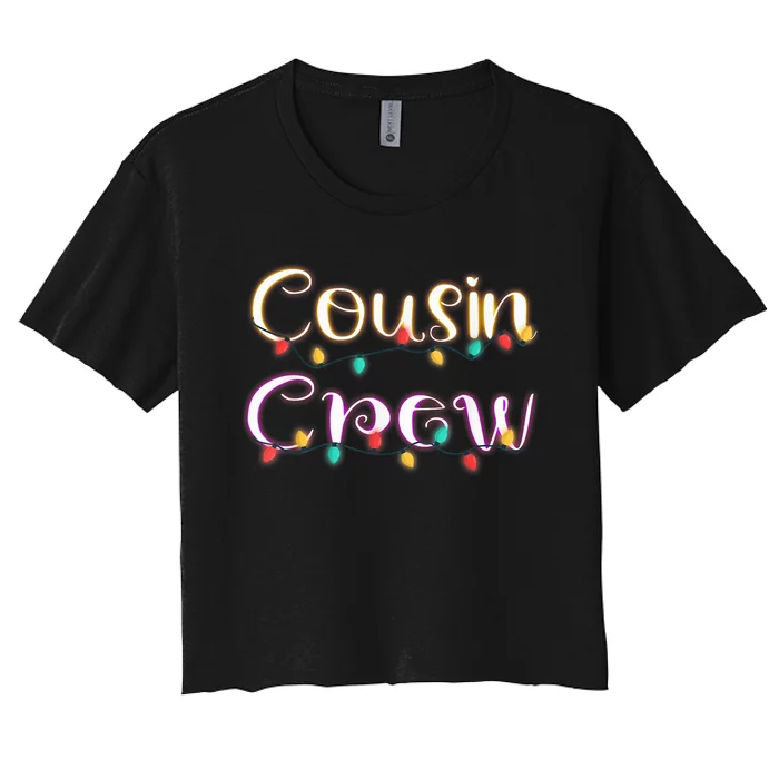 Cousin Crew - Christmas Family Member Group Cousins Women's Crop Top Tee