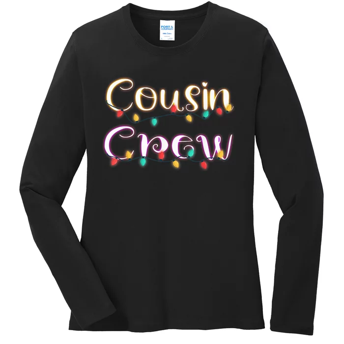 Cousin Crew - Christmas Family Member Group Cousins Ladies Long Sleeve Shirt