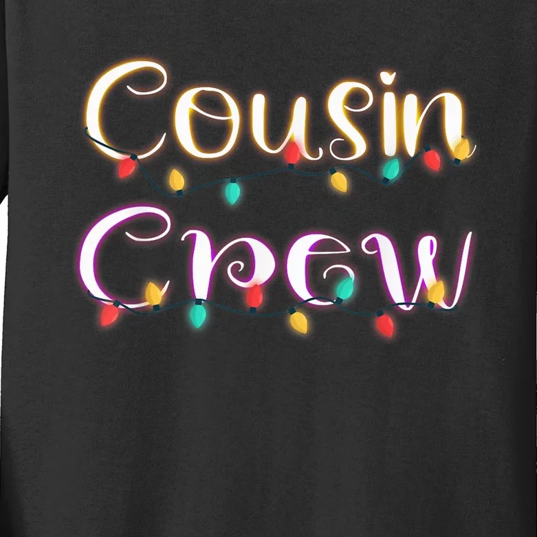 Cousin Crew - Christmas Family Member Group Cousins Kids Long Sleeve Shirt