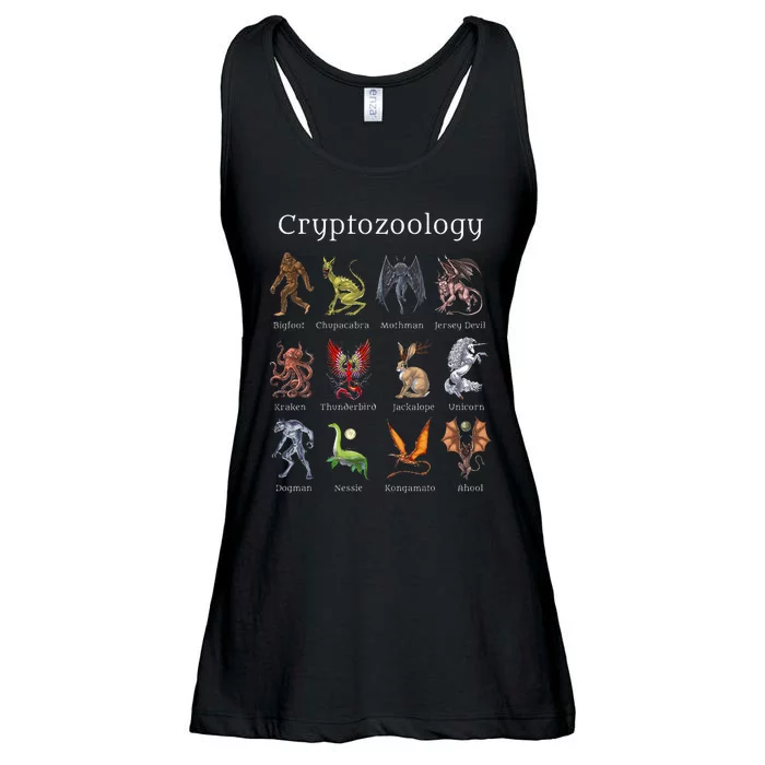 Cryptozoology Cryptid Creatures Fantasy Mythical Monsters Ladies Essential Flowy Tank