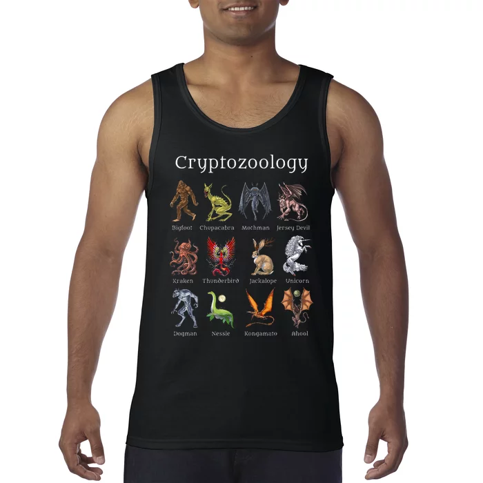 Cryptozoology Cryptid Creatures Fantasy Mythical Monsters Tank Top