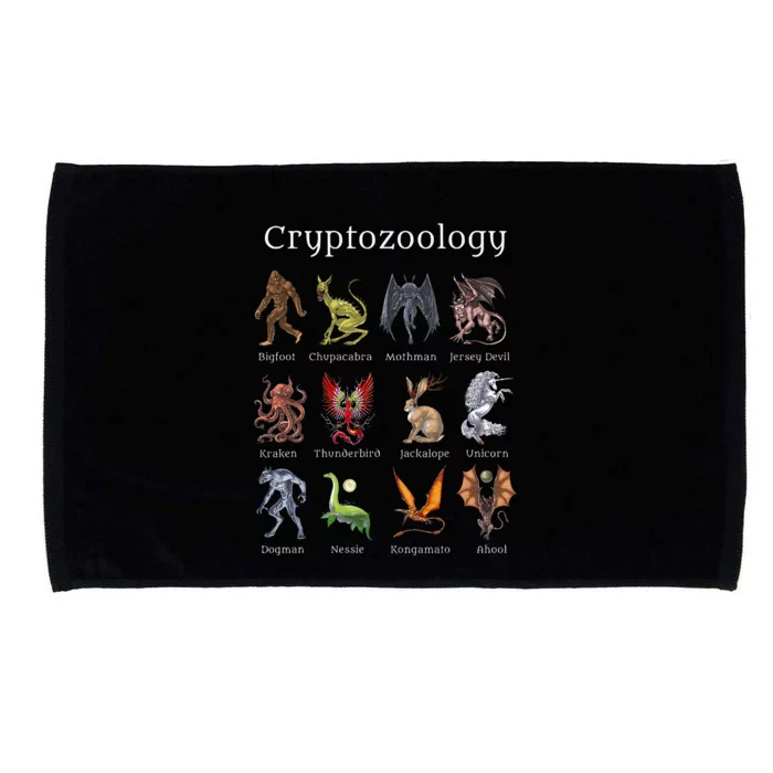 Cryptozoology Cryptid Creatures Fantasy Mythical Monsters Microfiber Hand Towel