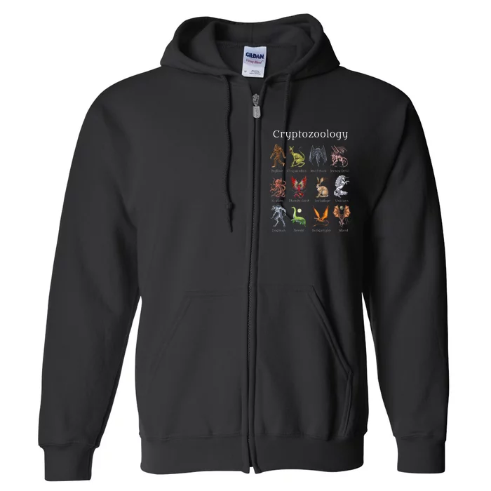 Cryptozoology Cryptid Creatures Fantasy Mythical Monsters Full Zip Hoodie