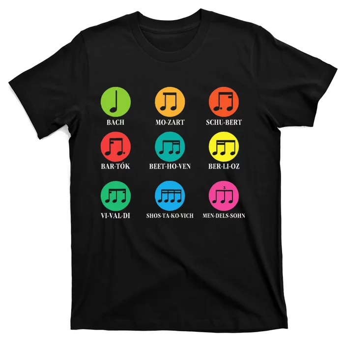 Classic Composers Classical Music Musical Notes T-Shirt