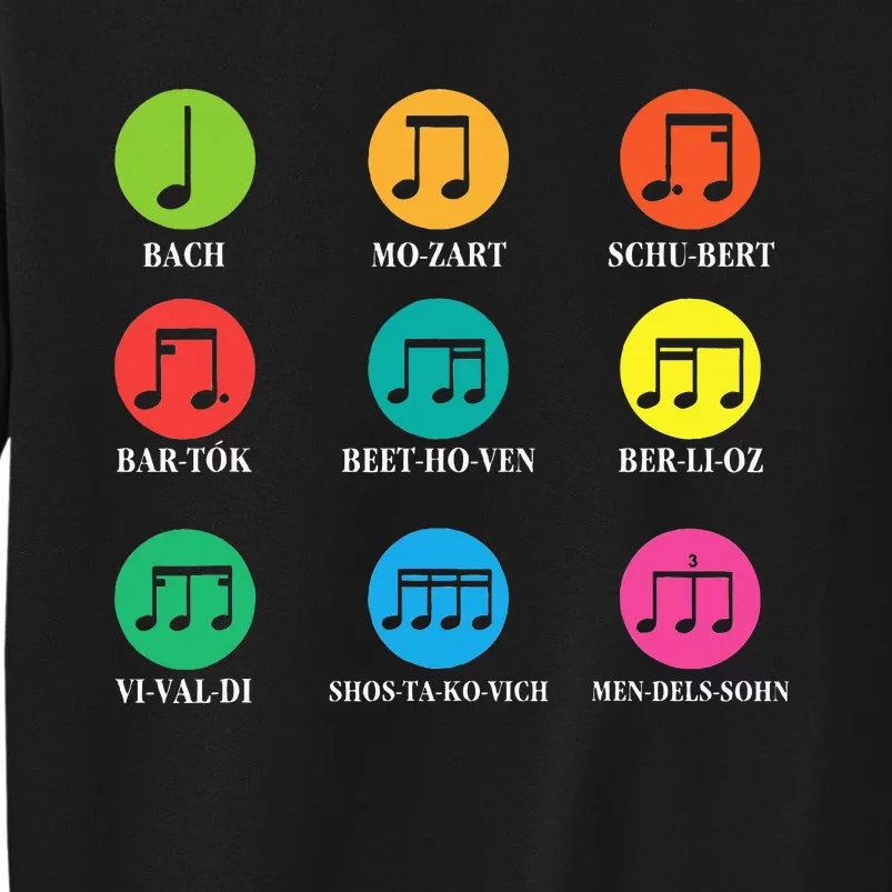 Classic Composers Classical Music Musical Notes Tall Sweatshirt