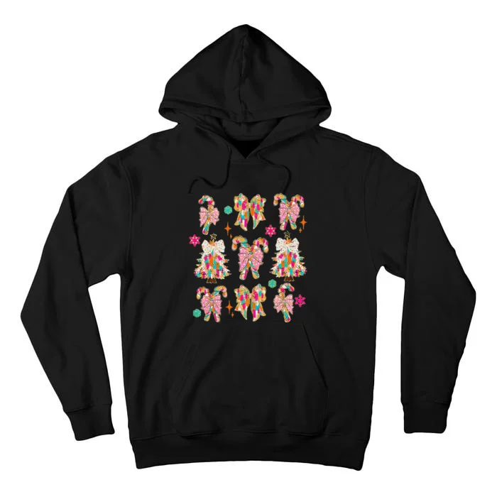 Coquette Christmas Colorful Bundle Tall Hoodie