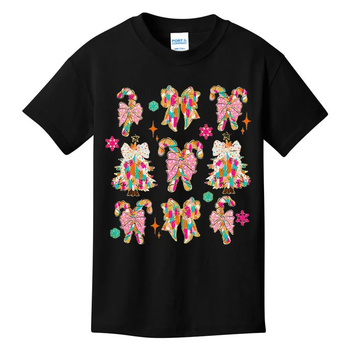 Coquette Christmas Colorful Bundle Kids T-Shirt