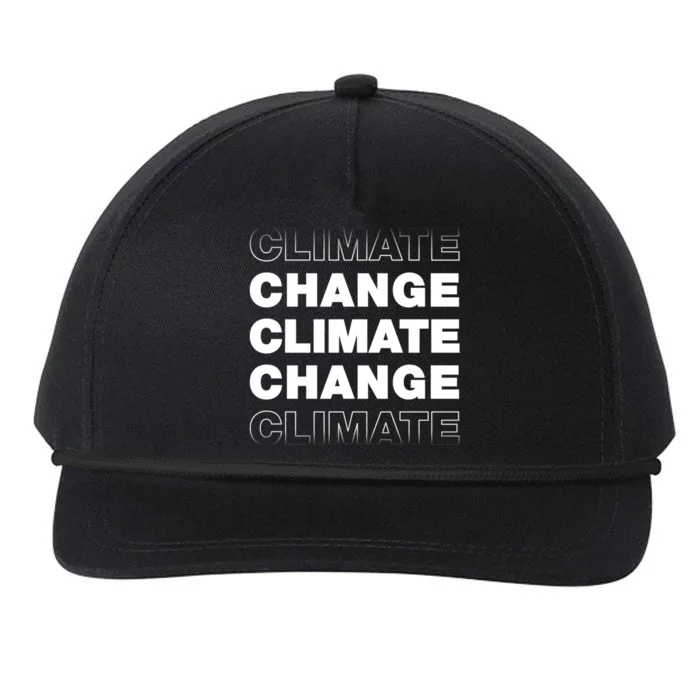 Change Climate Change Gift Snapback Five-Panel Rope Hat