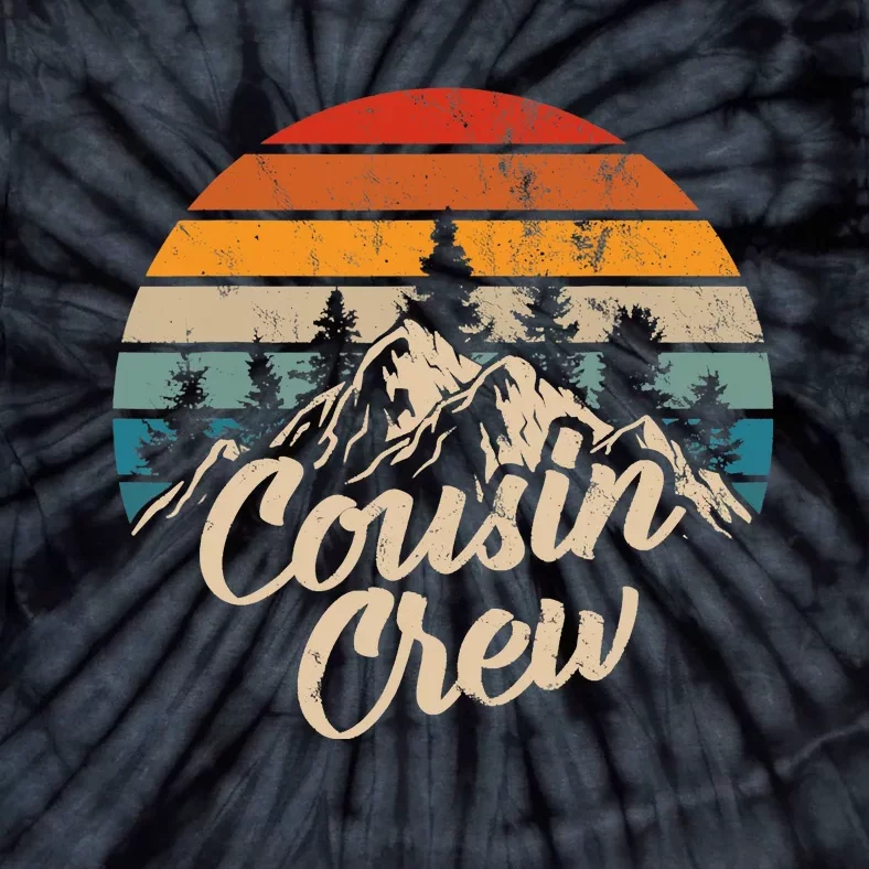 Cousin Crew Camping Outdoor Sunset Summer Camp Tie-Dye T-Shirt