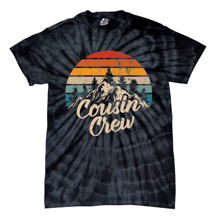 Cousin Crew Camping Outdoor Sunset Summer Camp Tie-Dye T-Shirt