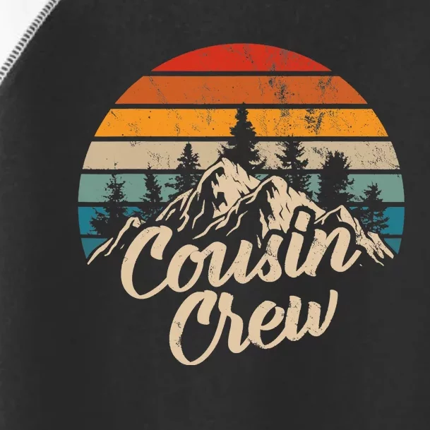 Cousin Crew Camping Outdoor Sunset Summer Camp Toddler Fine Jersey T-Shirt