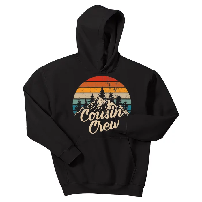 Cousin Crew Camping Outdoor Sunset Summer Camp Kids Hoodie