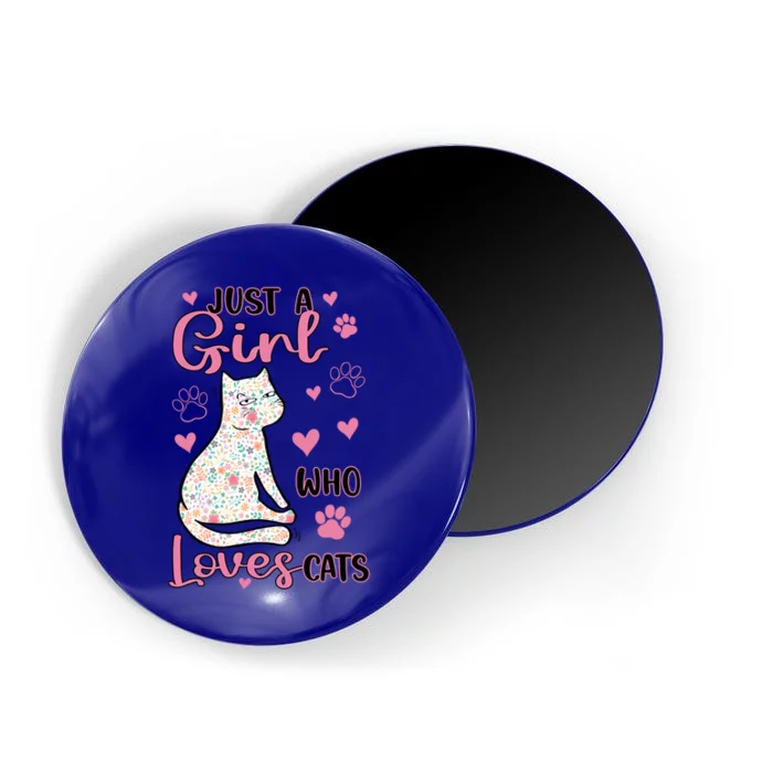 Cute Colorful Cat Mom Appreciation Just A Who Loves Cat Gift Magnet