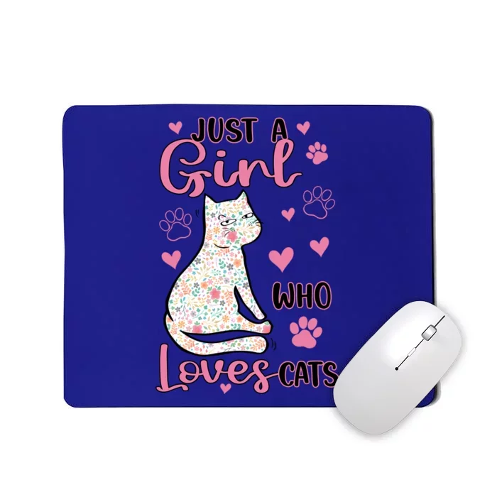 Cute Colorful Cat Mom Appreciation Just A Who Loves Cat Gift Mousepad