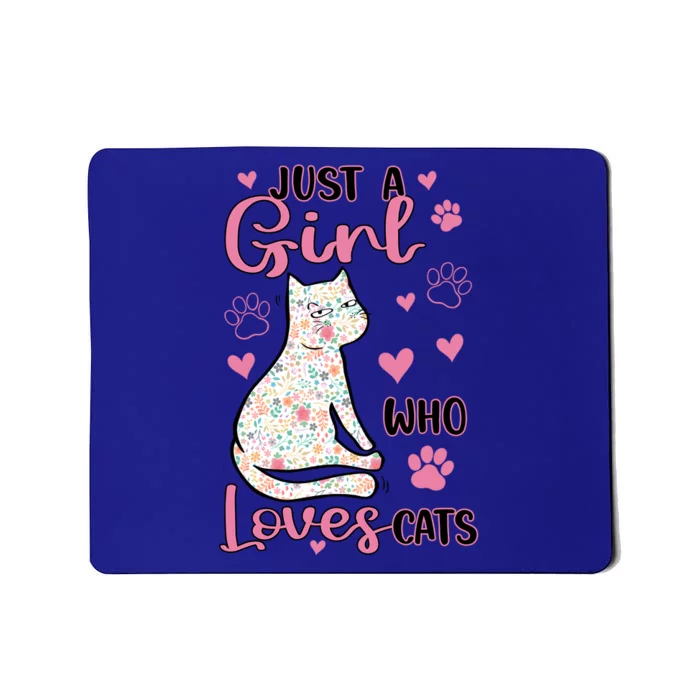 Cute Colorful Cat Mom Appreciation Just A Who Loves Cat Gift Mousepad