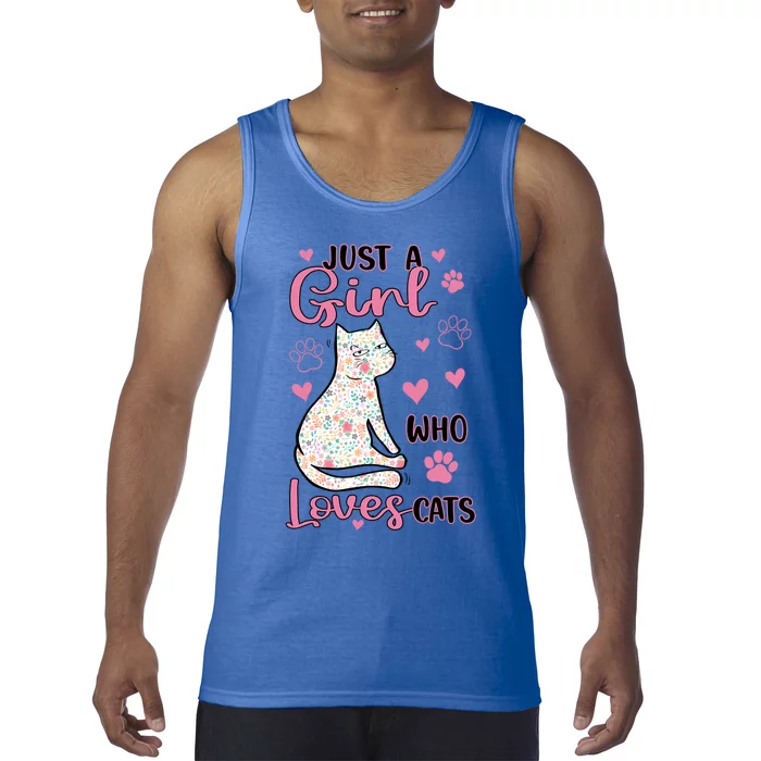 Cute Colorful Cat Mom Appreciation Just A Who Loves Cat Gift Tank Top