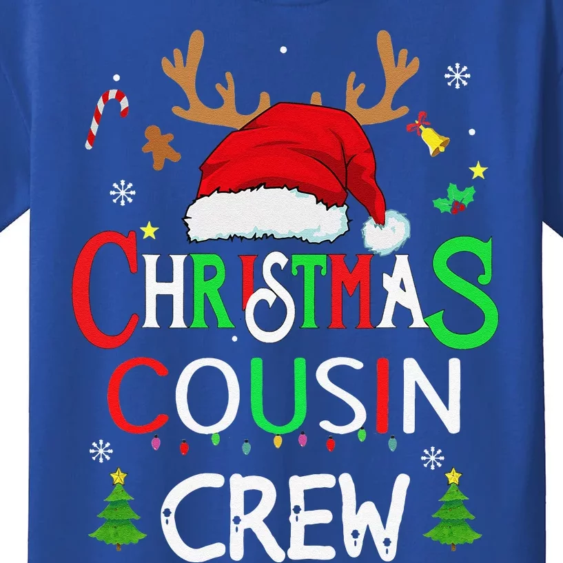 Cousin Crew Christmas Santa Squad Reindeer Party Kids T-Shirt