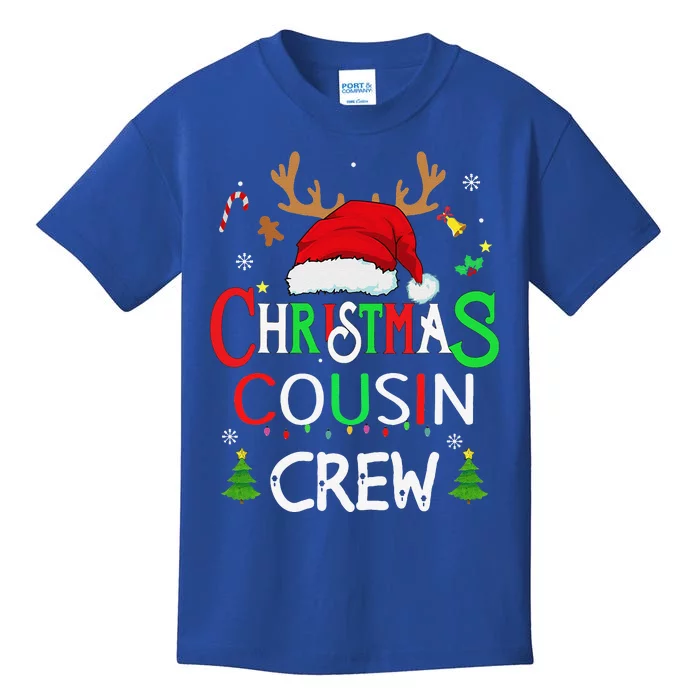 Cousin Crew Christmas Santa Squad Reindeer Party Kids T-Shirt