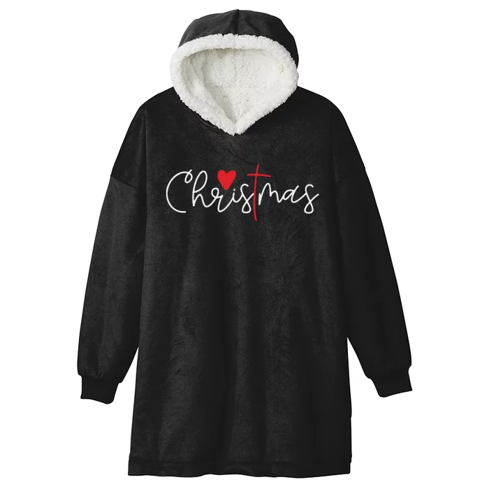 Cross Christmas Cute Xmas Pajama Christian Jesus Faith Hooded Wearable Blanket