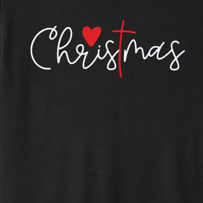 Cross Christmas Cute Xmas Pajama Christian Jesus Faith ChromaSoft Performance T-Shirt