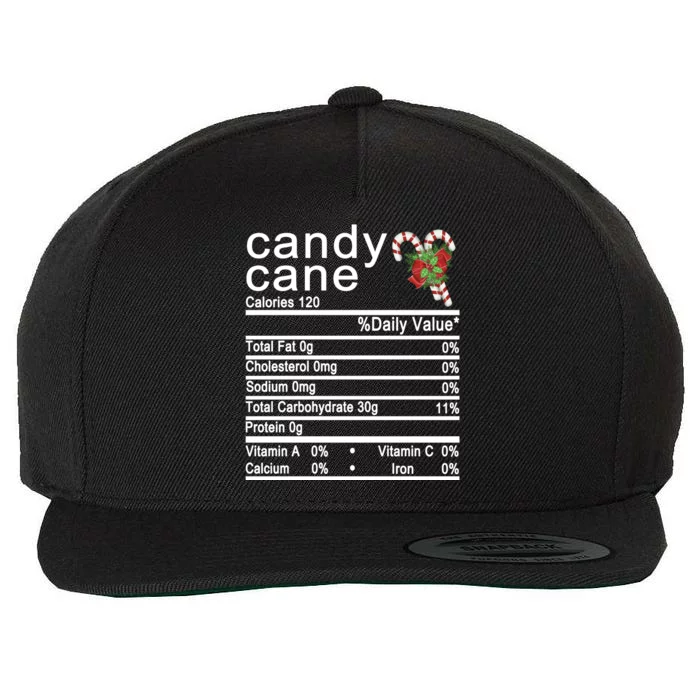 Candy Cane Wool Snapback Cap