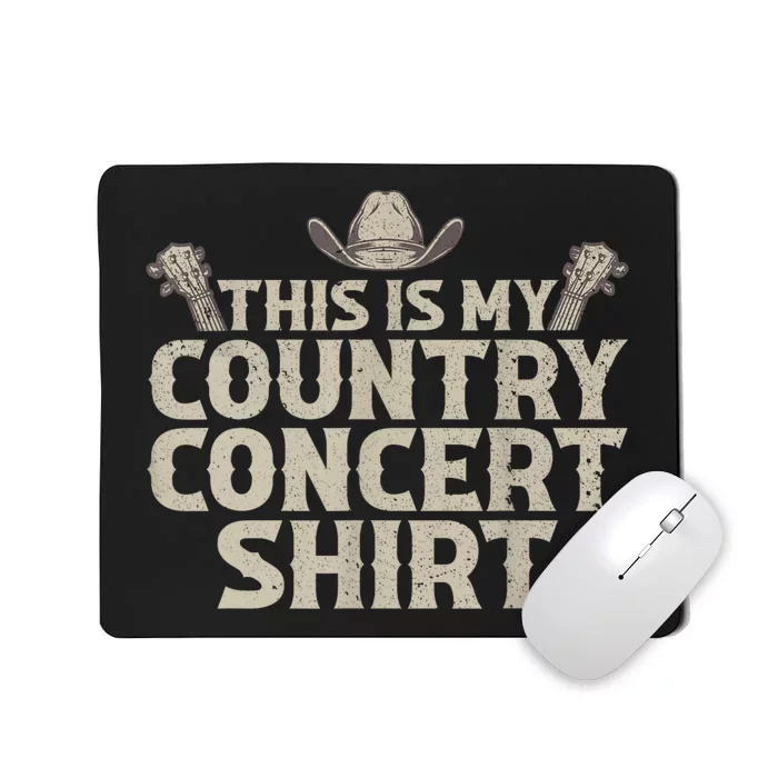 Cool Country Concert For Men Women Country Music Lover Mousepad