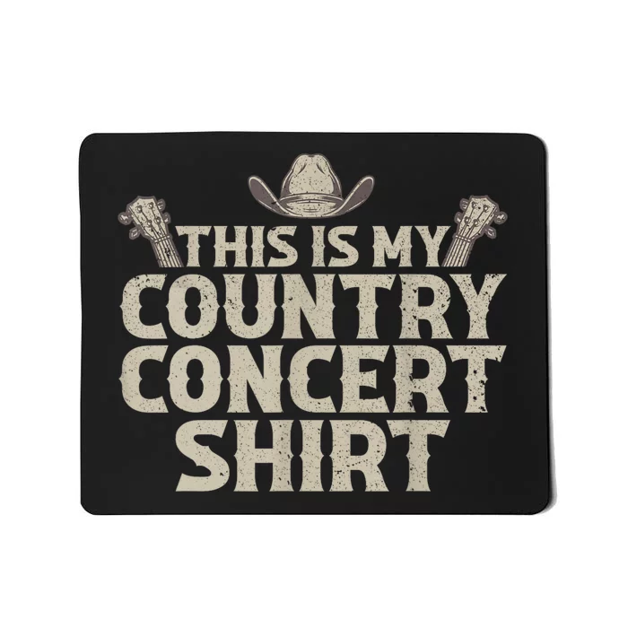 Cool Country Concert For Men Women Country Music Lover Mousepad