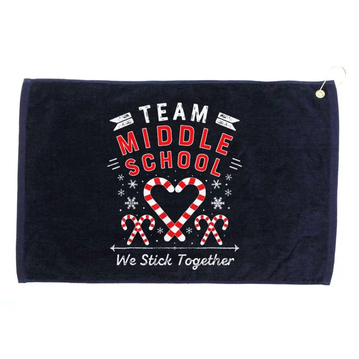 Christmas Candy Cane Heart Student Amp Middle School Teacher Grommeted Golf Towel