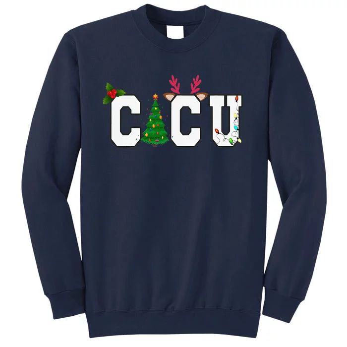 CICU Christmas Cardiac Intensive Care Unit Nurse Christmas Tall Sweatshirt