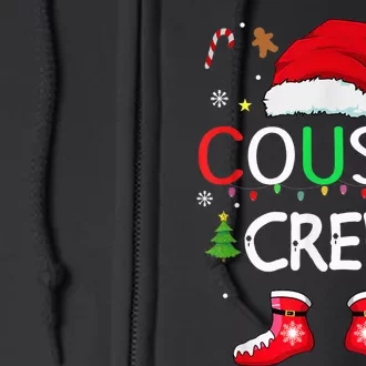 Cousin crew Christmas family squad Naughty matching santa Full Zip Hoodie