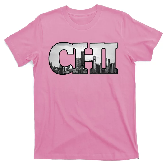 Chi Chicago City Skyline Of Downtown Chicago Illinois T-Shirt