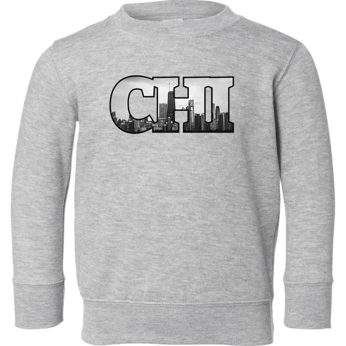 Chi Chicago City Skyline Of Downtown Chicago Illinois Toddler Sweatshirt