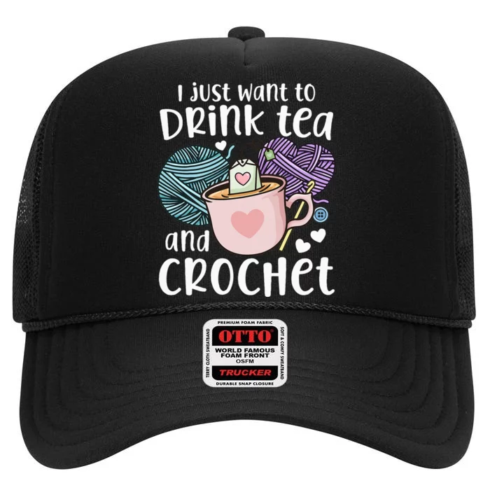 Crocheting Crochet High Crown Mesh Trucker Hat