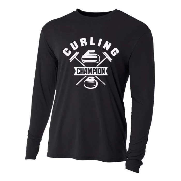 Curling Champion Curler Winter Sports Cooling Performance Long Sleeve Crew